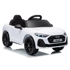 Детский электромобиль Audi M 6506EBLR-1 белый два двигателя по 35 Вт фото 33