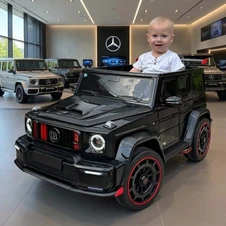 Двухместный детский электромобиль Mercedes M 6404EBLR-2(24V) черный фото 11