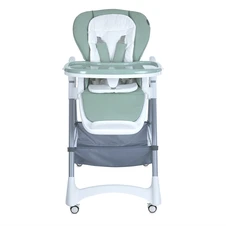 Стульчик для кормления El Camino Steady ME 1177 Total Gray темно-серый с колесиками фото 11