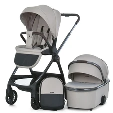 Универсальная коляска 2 в 1 El Camino Riviera ME 1183 Dark Chocolate темно-коричневая с люлькой и блоком купить