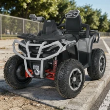 Детский квадроцикл на аккумуляторе M 6316EBLR-11 серый с пультом