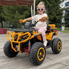 Детский квадроцикл на аккумуляторе M 6316EBLR-11 серый с пультом фото 13