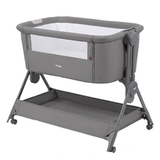 Детская кроватка Carrello Molto CRL-15502 Leviro Grey серая с антимоскитной сеткой