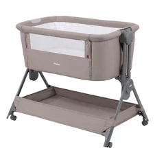 Детская кроватка Carrello Molto CRL-15502 Ovella Beige бежевая с антимоскитной сеткой