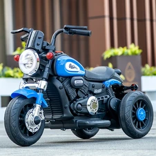 Детский мотоцикл M 6526ER-12 голубой с двумя моторами по 25W фото 44