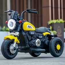 Детский мотоцикл M 6526ER-6 желтый с двумя моторами по 25W фото 11