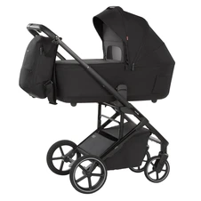 Универсальная коляска 2 в 1 Carrello Alfa CRL-6522 NC Rock Black черная с люлькой и прогулочным блоком