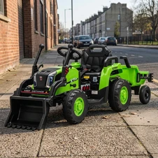 Детский электромобиль трактор 3228CEBLR-5(24V) зеленый с пультом управления