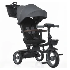 Трехколесный велосипед MT 1038-1 Charcoal Gray темно-серый с ручкой и поворотным сиденьем