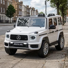 Детский электромобиль Mercedes M 6544EBLR-1(24V) белый два мотора по 200 Вт