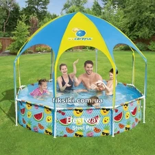 Каркасный бассейн Bestway 56432, 244 х 51 см., с навесом и душем фото 11