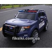 Детский электромобиль джип M 3259 EBLR-4 Police, кожаное сиденье, синий купить