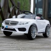 Детский электромобиль M 3270 EBLR-1, BMW с кожаным сиденьем, белый купить