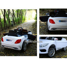 Детский электромобиль XM825 EVA WHITE Mercedes, мягкие колеса, белый фото 55