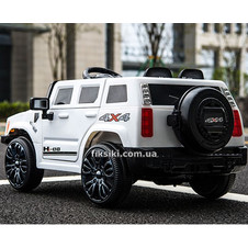 Детский электромобиль M 3403 EBLR-1 Hummer, мягкое сиденье, белый фото 11