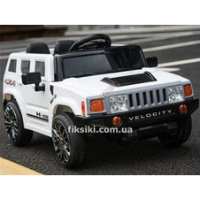 Детский электромобиль M 3403 EBLR-1 Hummer, мягкое сиденье, белый фото 33