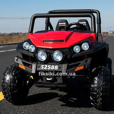 Двухместный детский электромобиль M 3454 EBLR-3, кожаное сиденье, красный фото 44