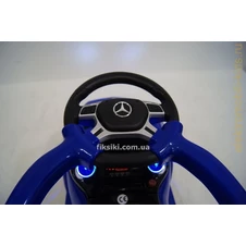 Детская каталка-толокар M 3186 L-4 Mercedes, с родительской ручкой, синий фото 66