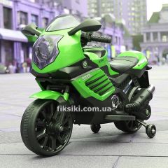 Детский мотоцикл M 3578 EL-5, кожаное сиденье, зеленый