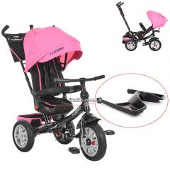 Трехколесный детский велосипед M 3646 A-15, надувные колеса, нежно-розовый