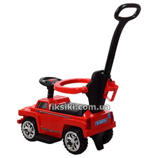 Детская каталка-толокар M 3597A-3 Hummer, с родительской ручкой, красная фото 33