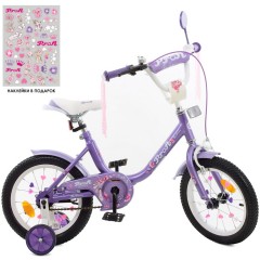 Купить Велосипед детский PROF1 14д. Y1483 Ballerina, сиреневый