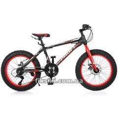 Велосипед 20 д. EB20POWER 1.0 S20.1, фетбайк, черно-красный