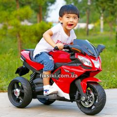 Купить Детский мотоцикл M 3912 EL-3, c кожаным сиденьем, красный