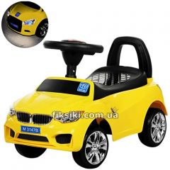 Купить Детская каталка-толокар M 3147 B(MP3)-6, BMW, желтая