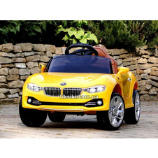 Детский электромобиль M 3175 EBLR-6, BMW с кожаным сиденьем, желтый купить