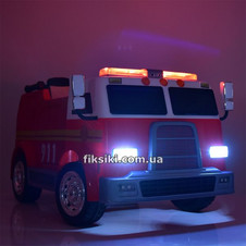 Детский электромобиль M 3827 EBLR-3, двухместный Пожарная, красный фото 66