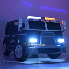 Детский электромобиль M 3828 EBLR-2, двухместный Полиция, черный фото 33