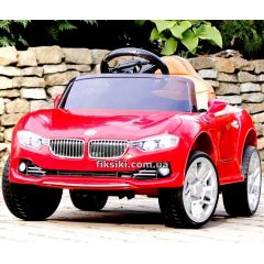 Детский электромобиль M 3175 EBLR-3, BMW с кожаным сиденьем, красный