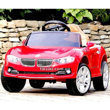 Детский электромобиль M 3175 EBLR-3, BMW с кожаным сиденьем, красный