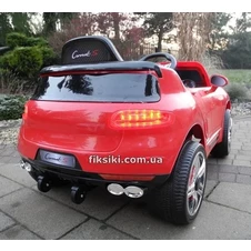Детский электромобиль M 3178 EBLR-3, Porsche Macan с кожаным сиденьем, красный фото 11