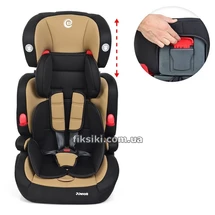 Детское автокресло ME 1008 JUNIOR Beige, группа 1-2-3, черно-бежевое купить