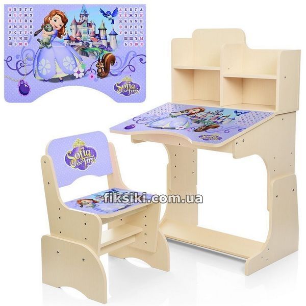 Кликните для увеличения изображения Купить Детская парта W 2071-40-5 София Прекрасная, со стульчиком, венге светлая