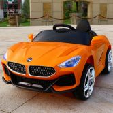 Детский электромобиль M 3985 EBLR-7, BMW с кожаным сиденьем, оранжевый