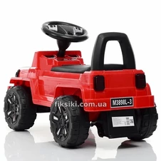 Детская каталка-толокар M 3898 L-3, Jeep с кожаным сиденьем, красная фото 33