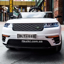 Детский электромобиль M 3892 EBLR-1, Land Rover с кожаным сиденьем, белый фото 11