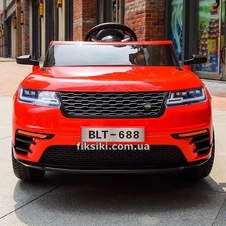 Детский электромобиль M 3892 EBLR-3, Land Rover с кожаным сиденьем, красный фото 11