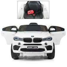 Детский электромобиль JJ 2199 EBLR-1, BMW с кожаным сиденьем, белый фото 16