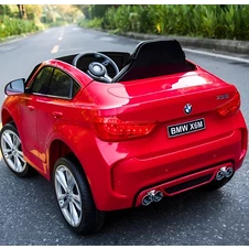 Детский электромобиль JJ 2199 EBLR-3, BMW с кожаным сиденьем, красный фото 13
