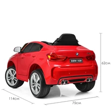 Детский электромобиль JJ 2199 EBLR-3, BMW с кожаным сиденьем, красный фото 14