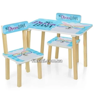 Купить Детский столик 501-48-1, No Drama Llama, со стульчиками