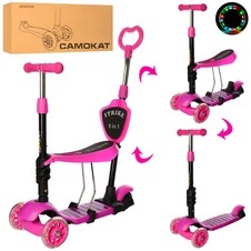Детский самокат JR 3-026-P, розовый, MAXI 5 в 1 фото 55
