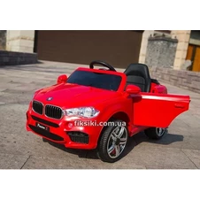 Детский электромобиль M 3180 EBLR-3, BMW с кожаным сиденьем, красный фото 33