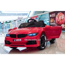 Детский электромобиль M 3982 EBLR-3, BMW с кожаным сиденьем, красный фото 33
