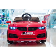 Детский электромобиль M 3982 EBLR-3, BMW с кожаным сиденьем, красный фото 44