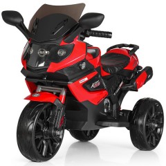Купить Детский мотоцикл M 3986 EL-3 NEW, мягкое сиденье, красный